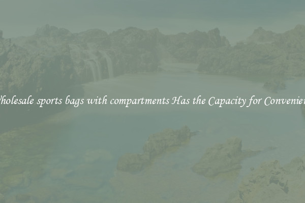 Wholesale sports bags with compartments Has the Capacity for Convenience