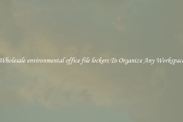 Wholesale environmental office file lockers To Organize Any Workspace