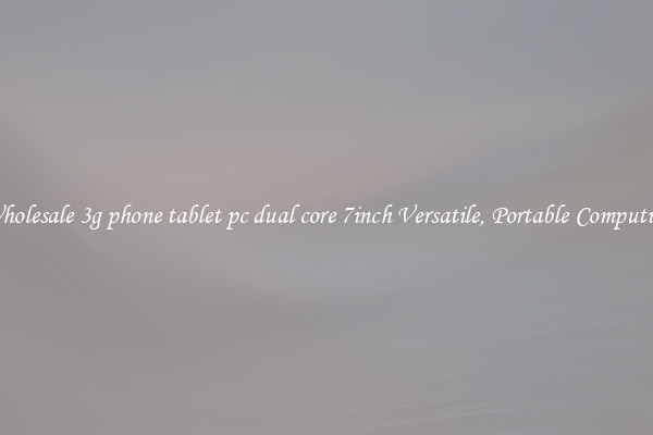 Wholesale 3g phone tablet pc dual core 7inch Versatile, Portable Computing