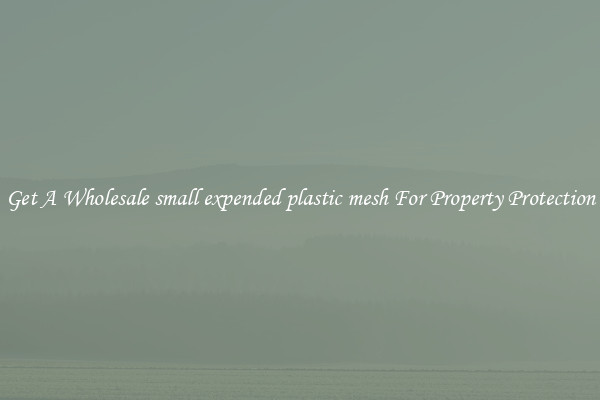 Get A Wholesale small expended plastic mesh For Property Protection