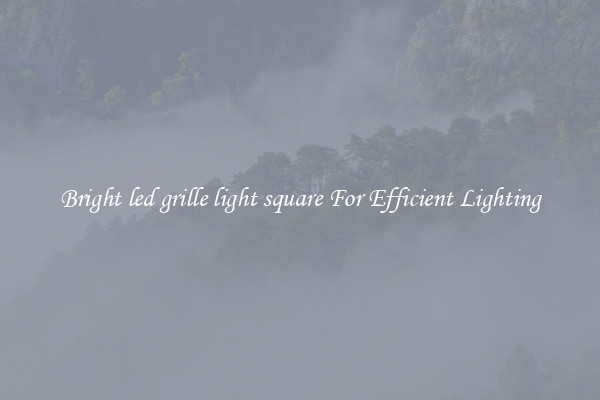 Bright led grille light square For Efficient Lighting