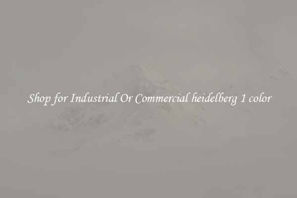 Shop for Industrial Or Commercial heidelberg 1 color