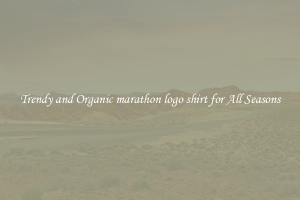 Trendy and Organic marathon logo shirt for All Seasons