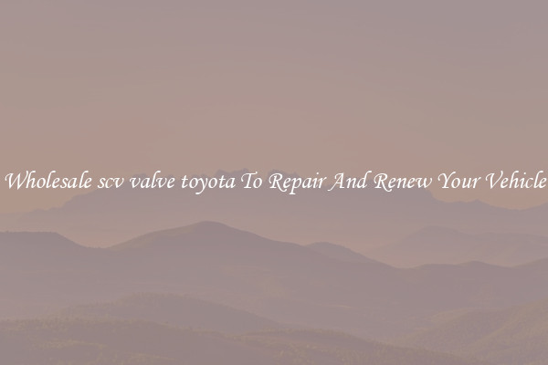 Wholesale scv valve toyota To Repair And Renew Your Vehicle